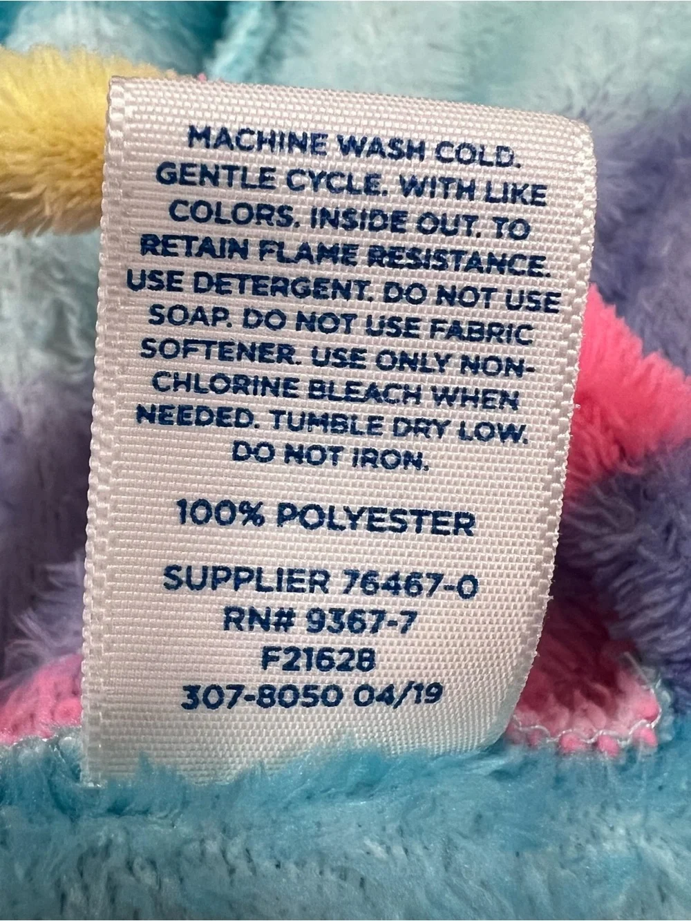 Arizona Girls Fleece Bath Ropes Sz M 10/12